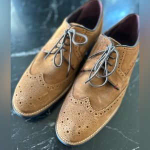 TED BAKER Archerr suede wingtip derby brogue shoes